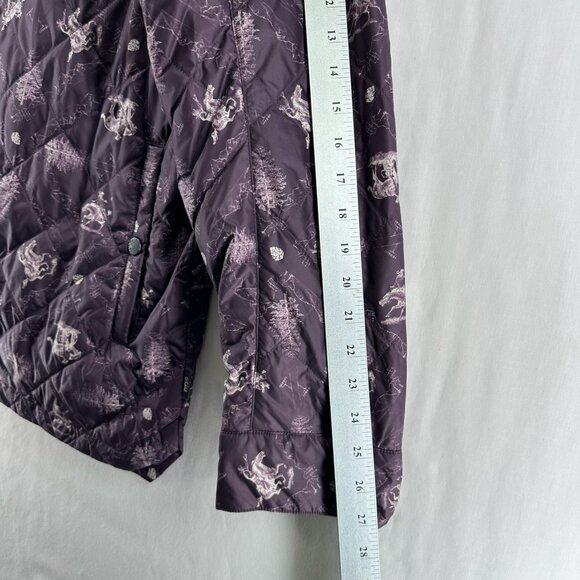 Stio Skycrest Insulated Snap Shirt Jacket Mens XL Cork Supply Quilt Print Purple - Picture 9 of 13